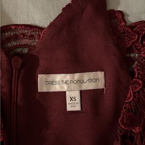 Dress the Population Burgundy Lace Dress XS